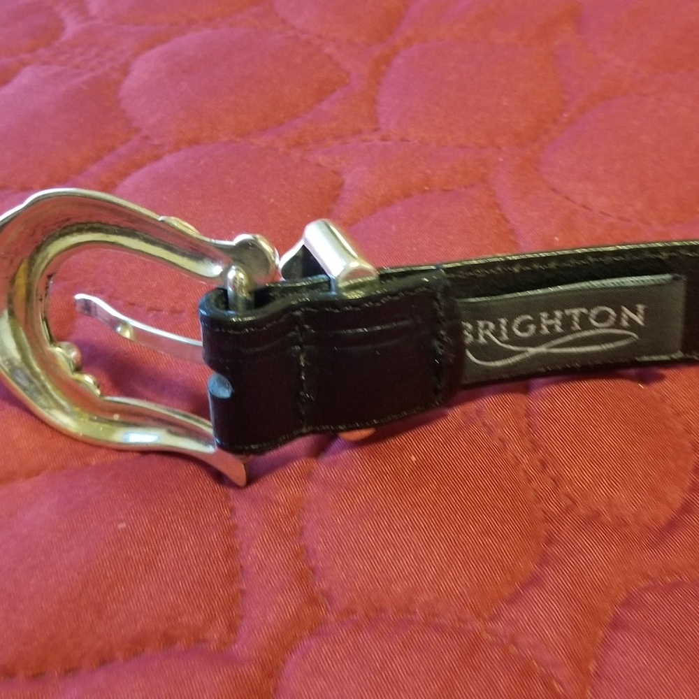 Brighton black belt, silver buckle - Picture 2 of 3